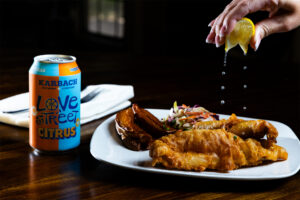 Karbach Fish & Chips Branded Photography image - Karbach Love Street Citrus - Dave Gevry Photography 2023